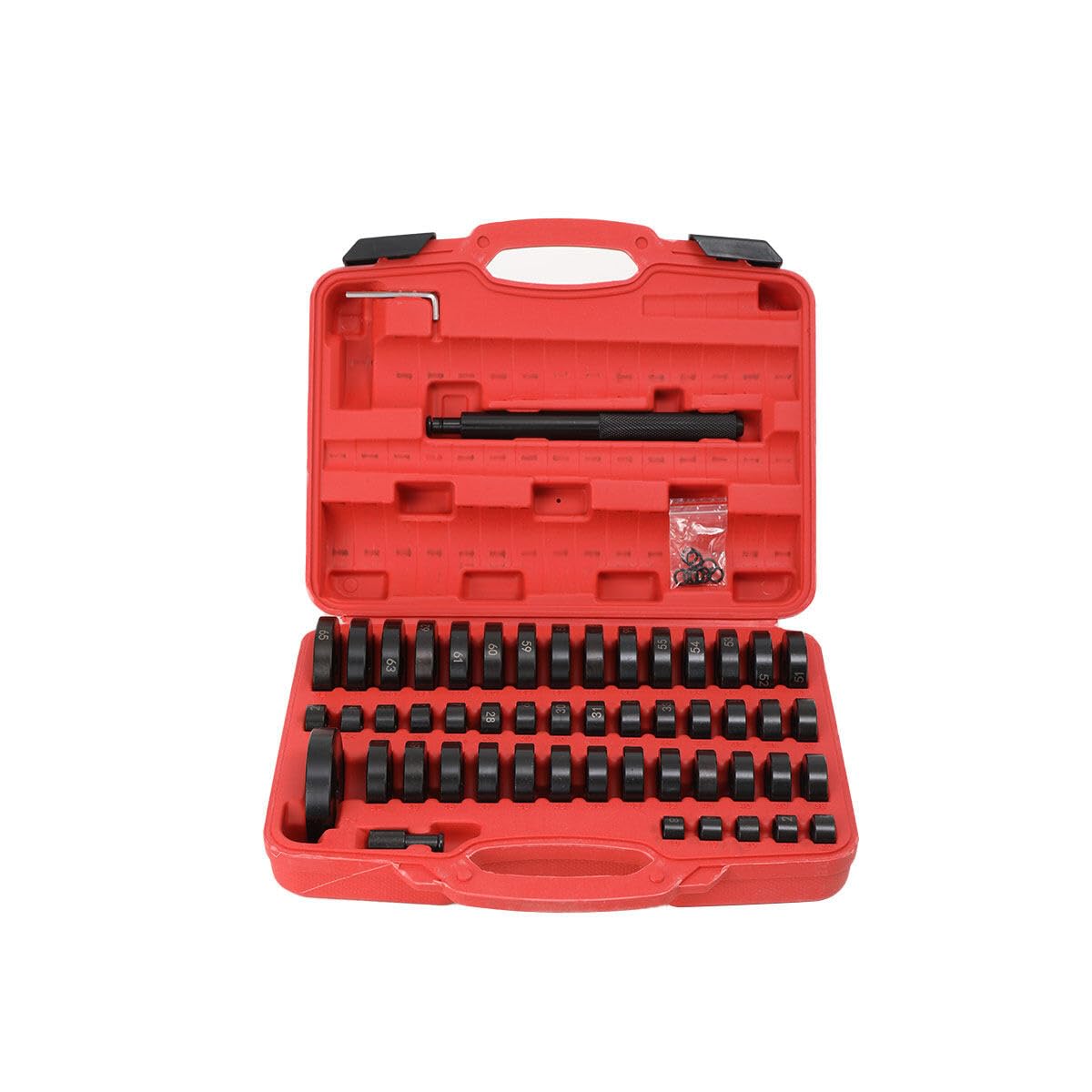 Ensemble de 52 pièces pour presser et dépresser les roulements de roue, kit d'outils pour roulements de voiture, presse à roulements et bagues d'étanchéité, presse à roulements