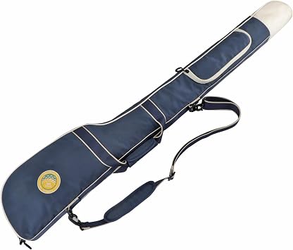 TOURBON Portable Nylon Golf Bag Lightweight Sunday Carry Bag Foldable Golf Club Travel Case with Zipper Pocket