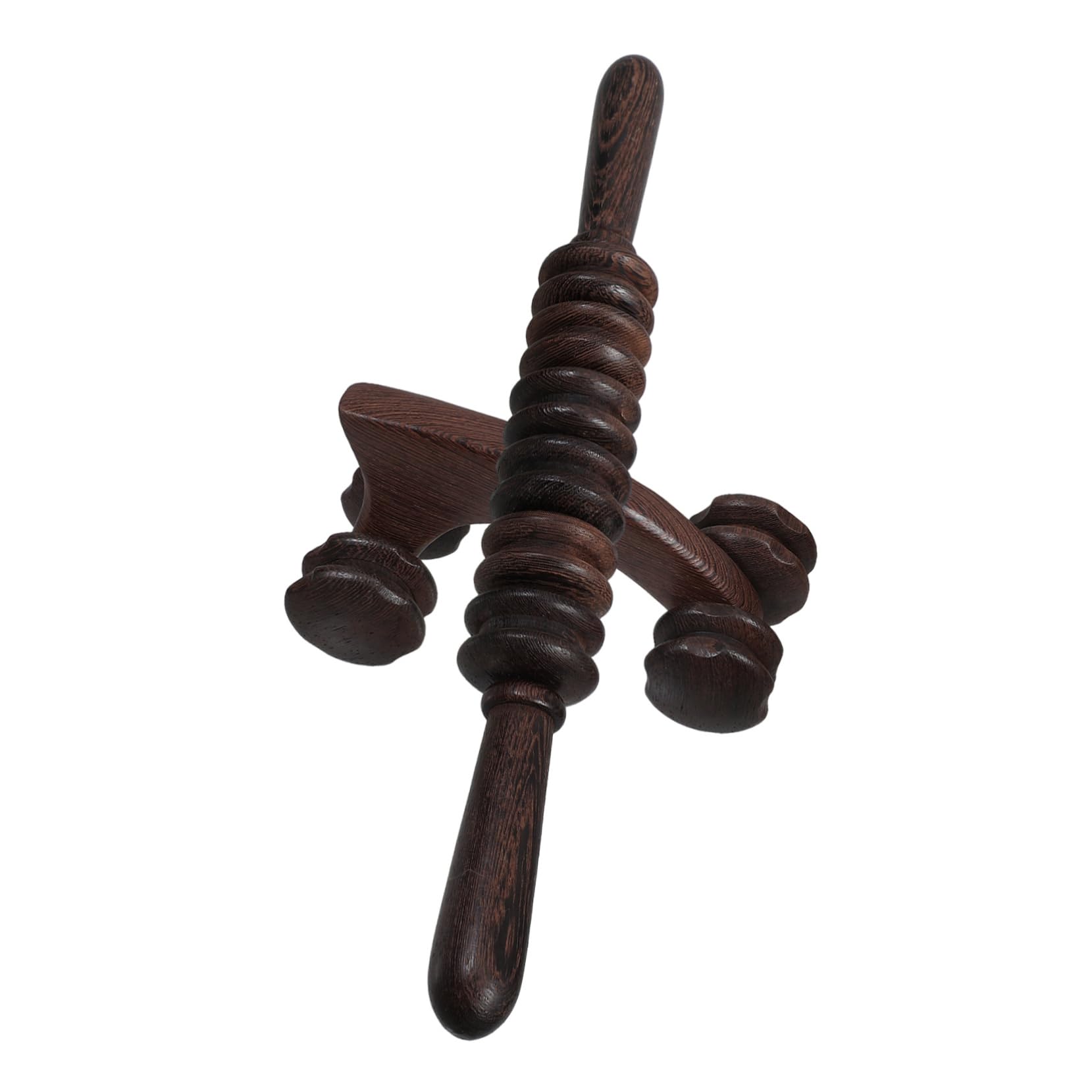 Mikinona 2 Stück Teiliges Holz Massagegerät Set Triggerpunkt Roller für Körpermassage für Entspannung und Stressabbau Langlebig und für Nacken Beine und Rücken