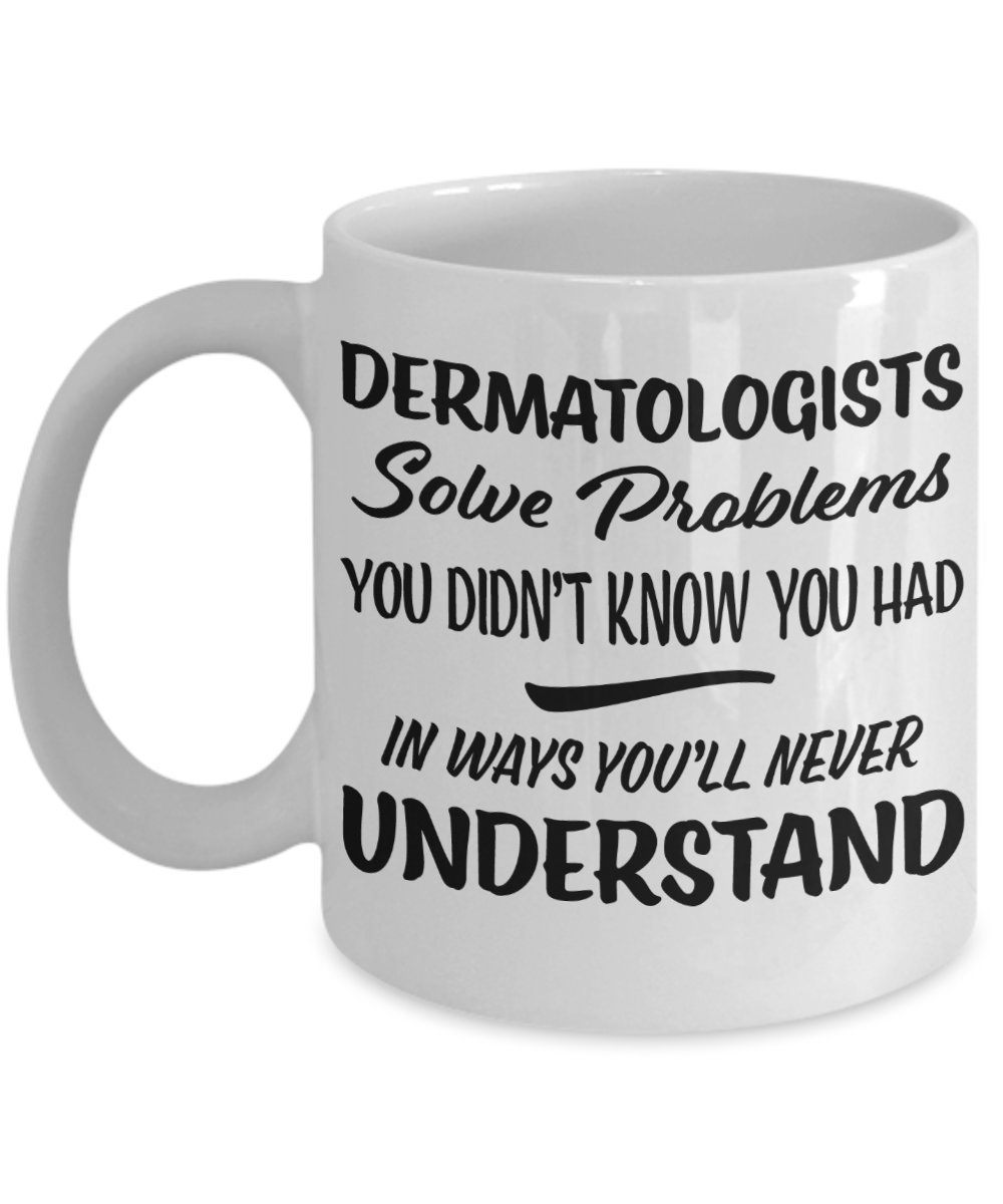 Pure Genesis GiftsDermatologist Mug - Funny Dermatology Coffee Cup - Novelty Present for Colleague Coworker - Thank you Appreciation Tea Cup Gift (11oz)