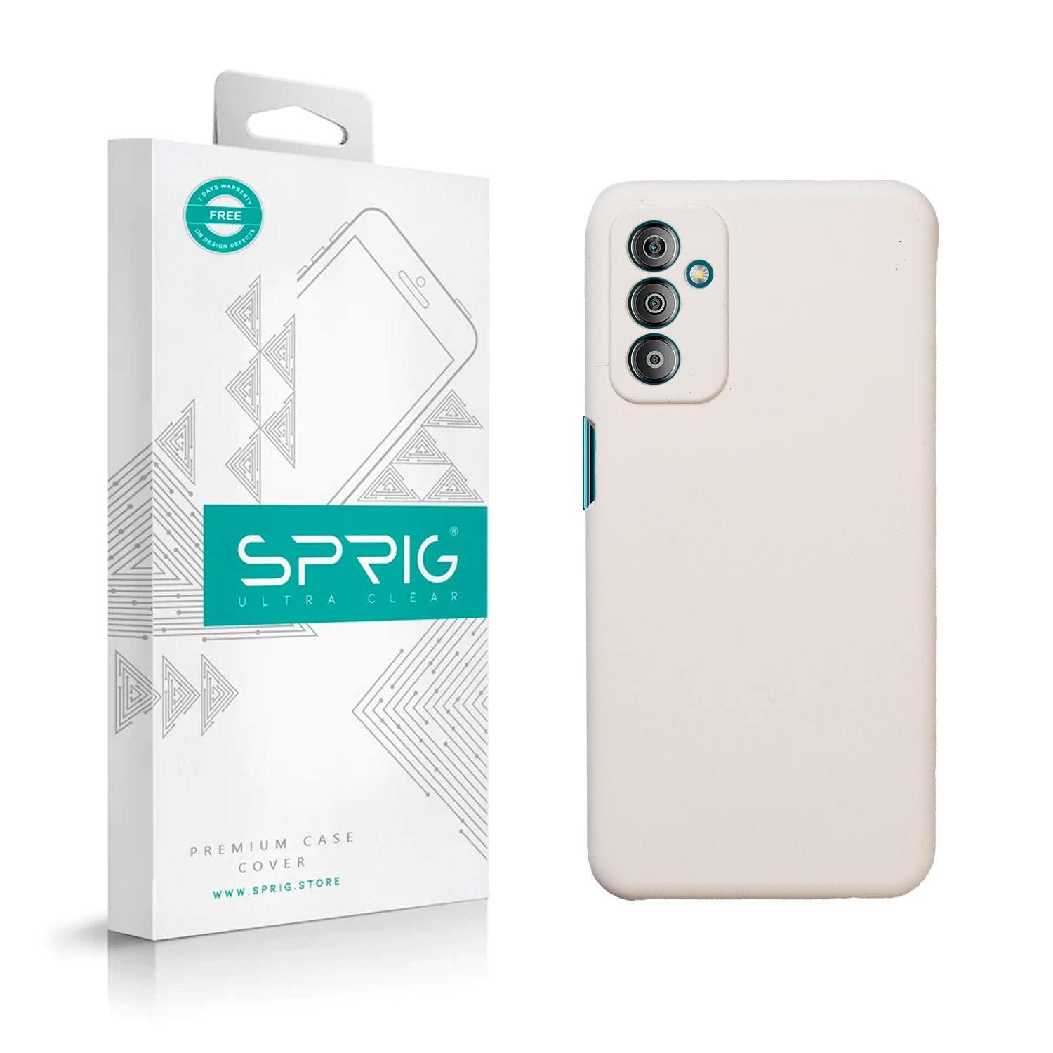 SPRIG Compatible with Samsung Galaxy M13 Phone Liquid Silicone Cover Premium Back Cover Drop Tested Shock Proof Mobile Case for Men, Women, Boys and Girls with Camera Protection (White) (B0BC21GTP6) Amazon Price History, Amazon Price Tracker