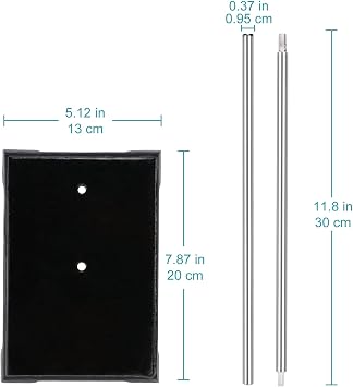 stonylab Lab Stand Set, Steel Support Stand with Rod (22.4 inch L), 4-Prong Swivel Clamp, Retort Ring and 2 Boss Heads for Laboratory