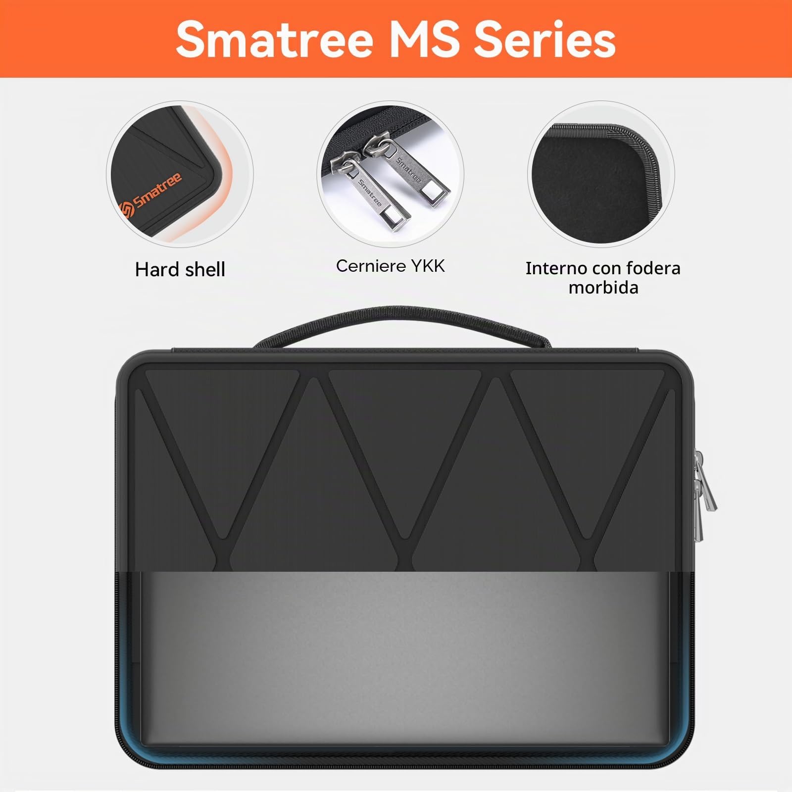 Smatree MS78T custodia rigida in EVA con supporto per 15,6 pollici Samsung Galaxy Book 5/4/3 360, per 15,6 pollici Samsung Galaxy Book 2 Pro 360 portatile, antiurto Hard custodia