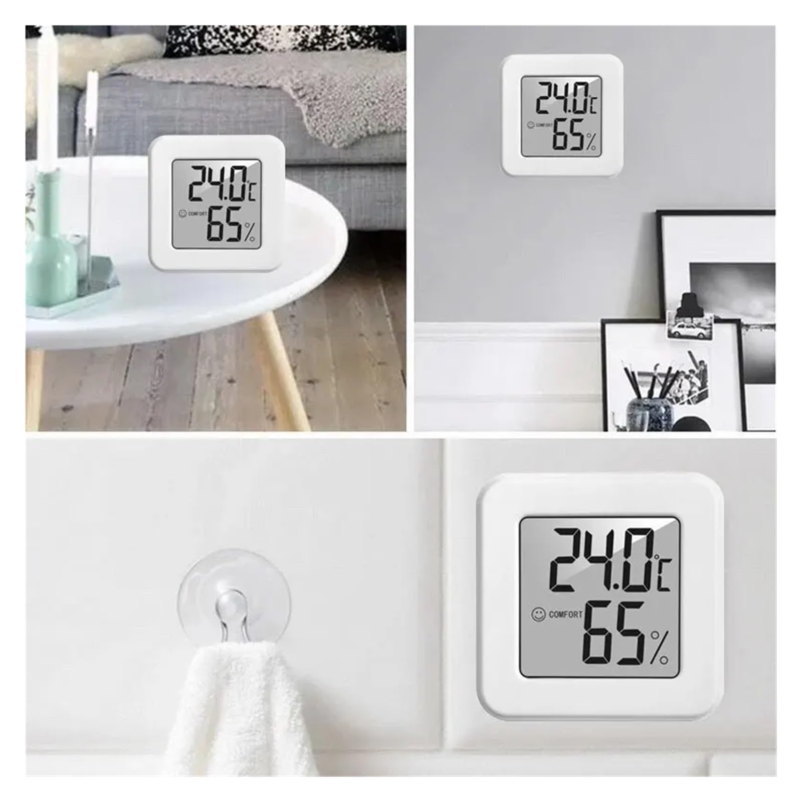 tianwandong Termometr cyfrowy LCD Higrometr do pomieszczeń Elektroniczny miernik temperatury i wilgotności Czujnik miernika Stacja pogodowa do domu(20PCS)