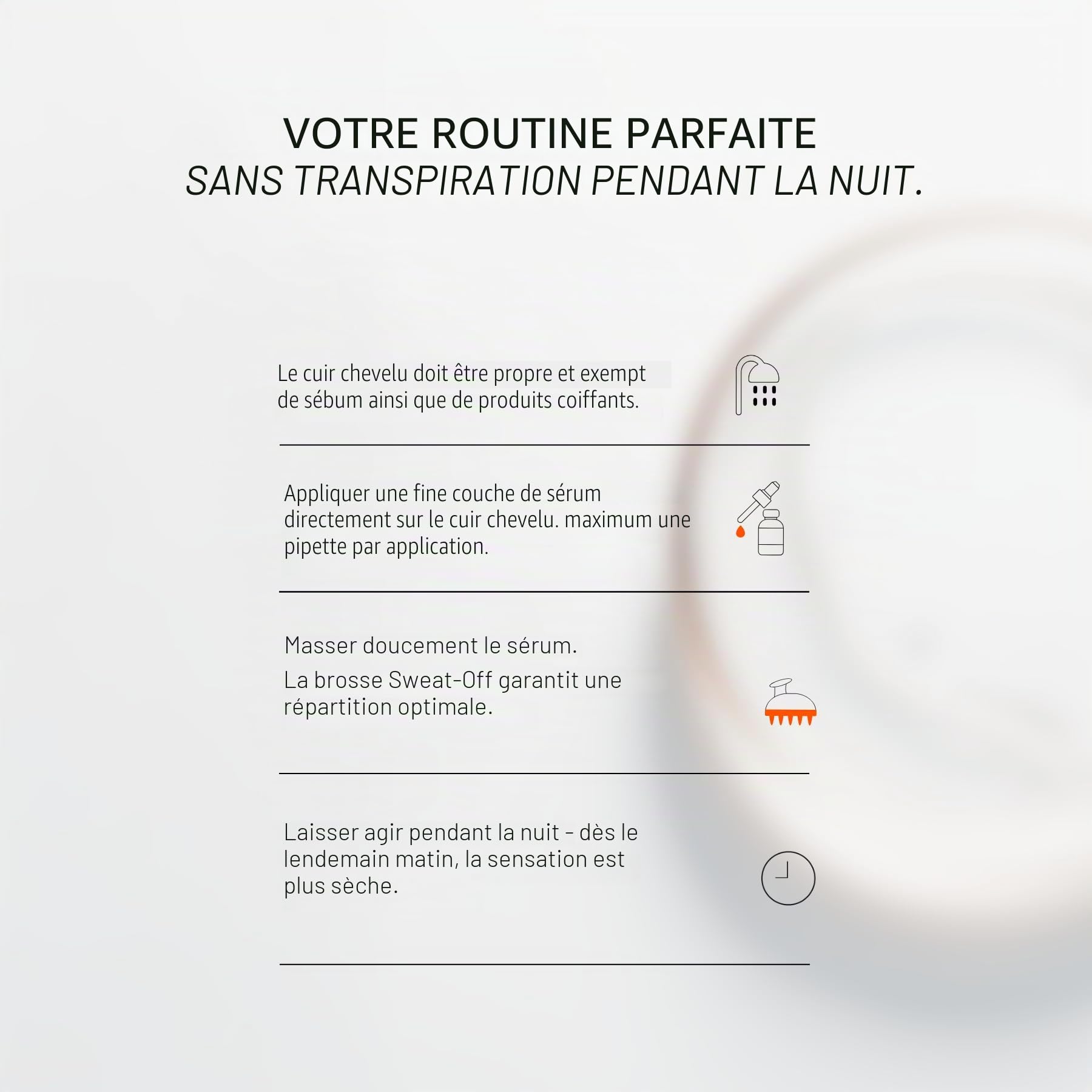 Sweat-Off Sérum anti-transpirant 30 ml contre la transpiration I Sérum contre la transpiration de la tête I Anti-transpiration