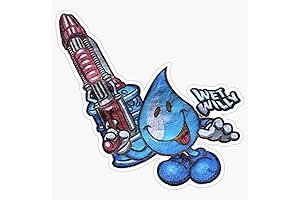 Leyland Designs World Industries Wet Willy Tear Rain Drop Hook Ups Skate Brand Hook-Ups Sticker