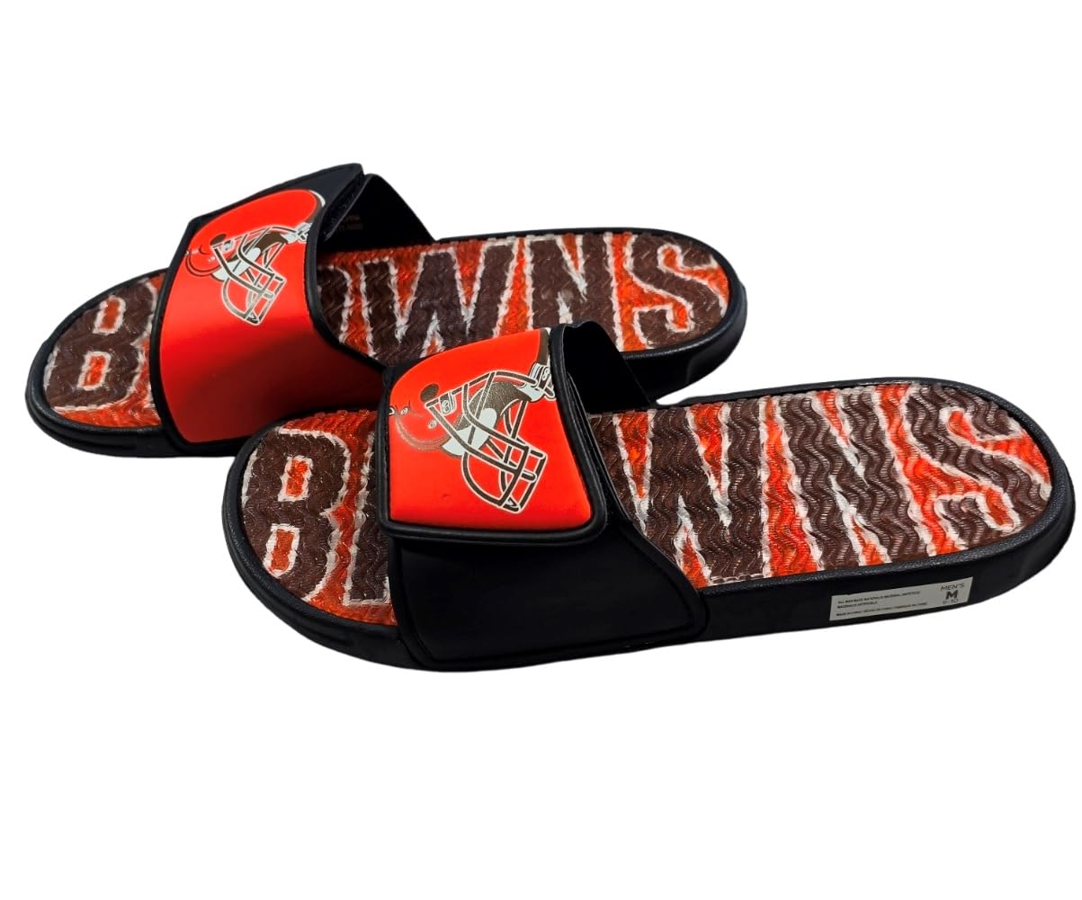 FOCO NFL Unisex Sport Shower Gel Slide Flip Flop Sandalen Colorblock Big Logo