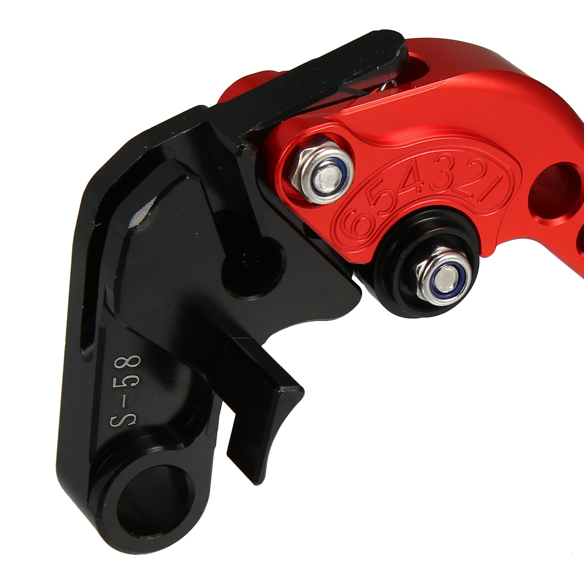 X AUTOHAUX 1 Par Moto Freno Embrague Manetas Plegables CNC para Suzuki Rojo