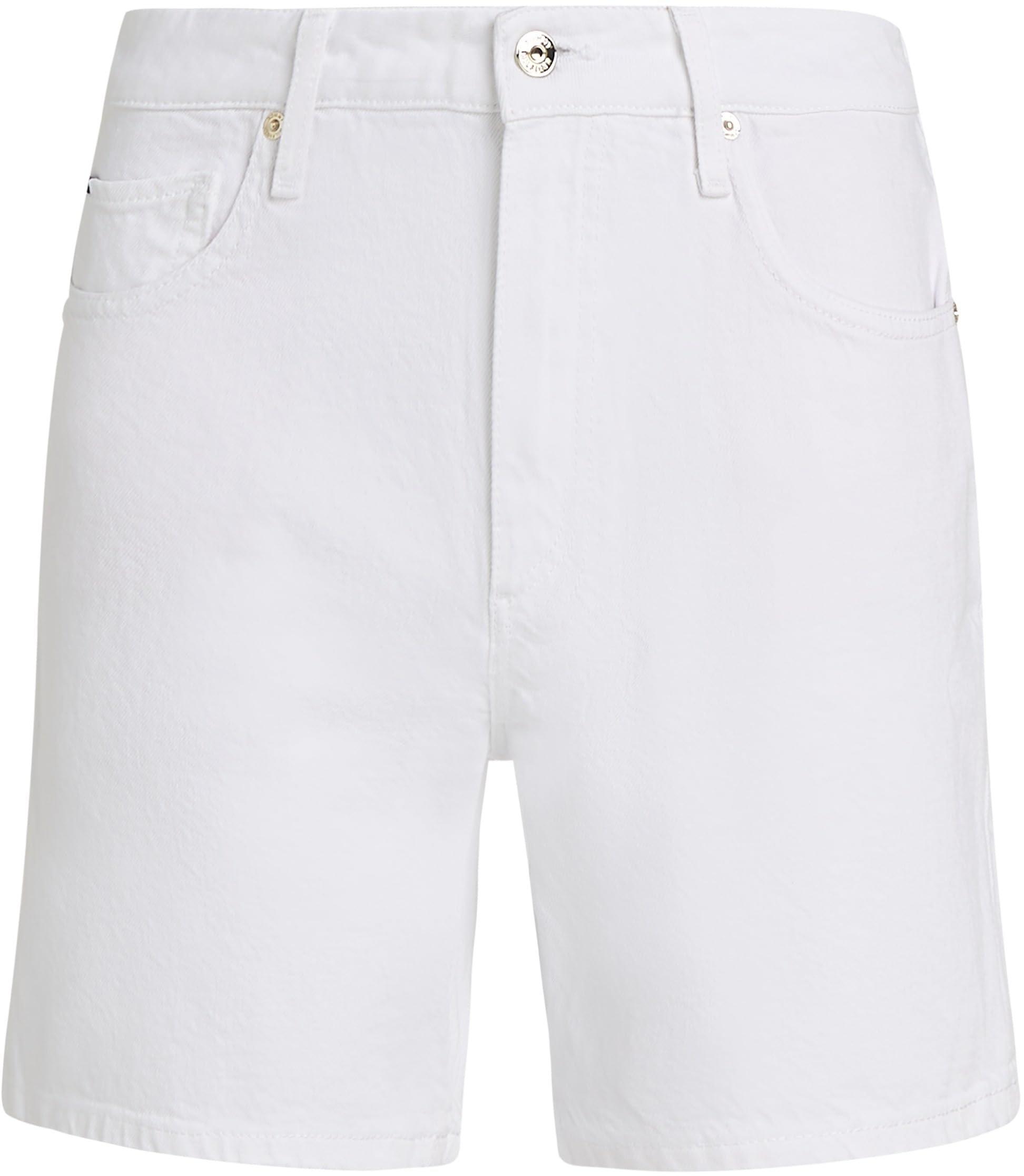 Tommy Hilfiger - DNM Straight Short RW White Ww0ww45924, Pantaloncini 5 Tasche Donna