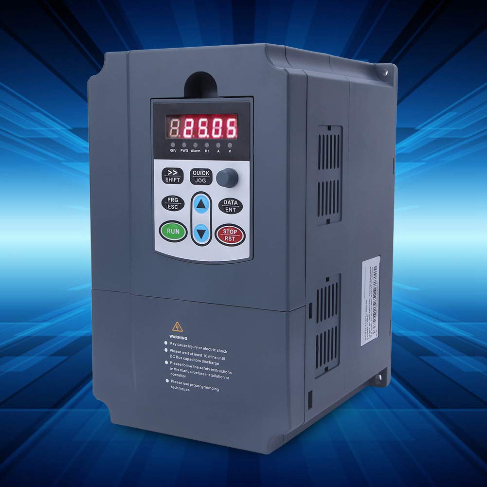 Inversor de Frecuencia Variable de 1,5 KW, Arranque Suave, Ahorro de Energía y Funciones para Motores, Bombas y Máquinas CNC con Nueve Protecciones, Aplicación para Obras de