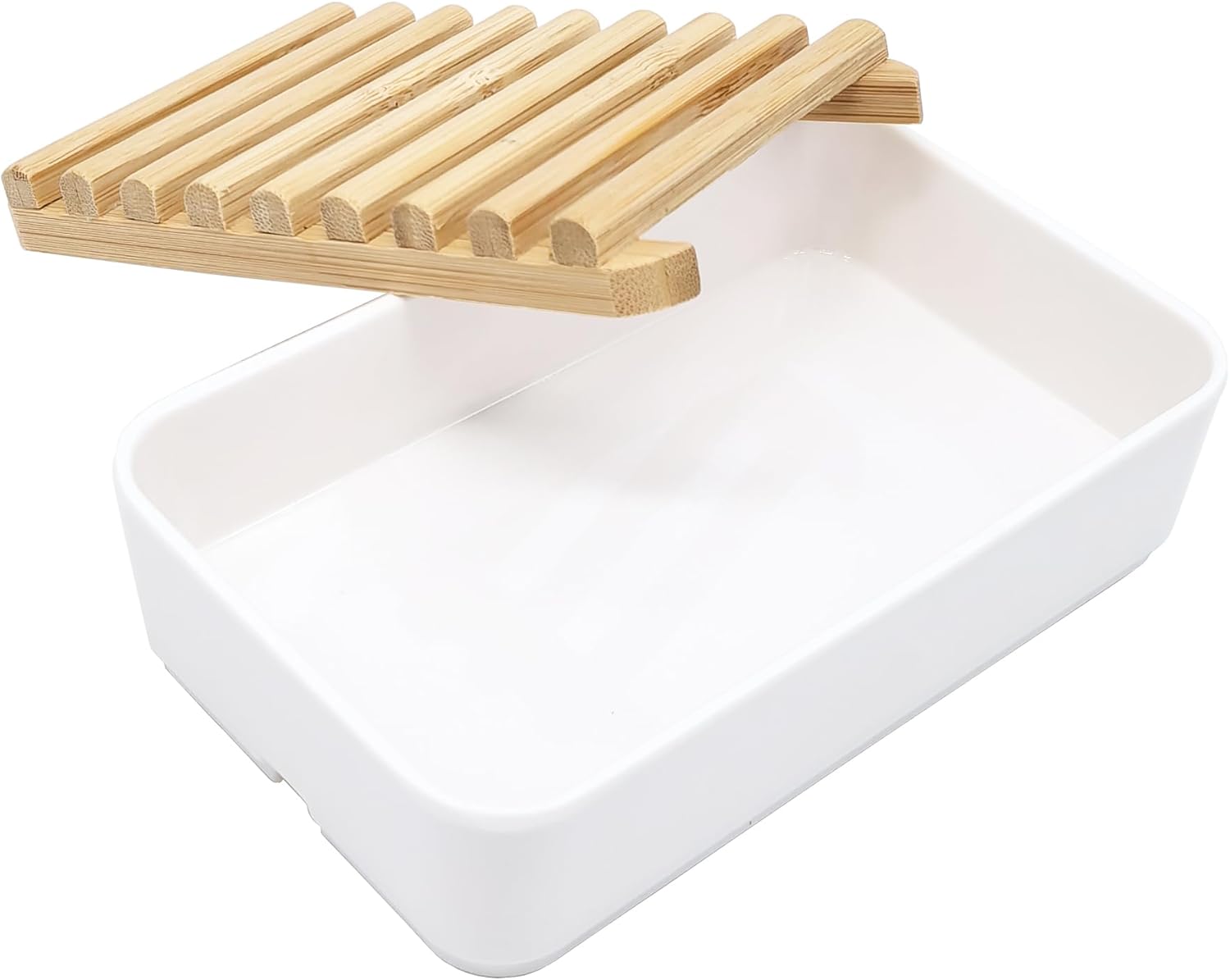 Soap Dish Holder, Bboo Self-Draining Soap Box, Soap Dishes Holder for
