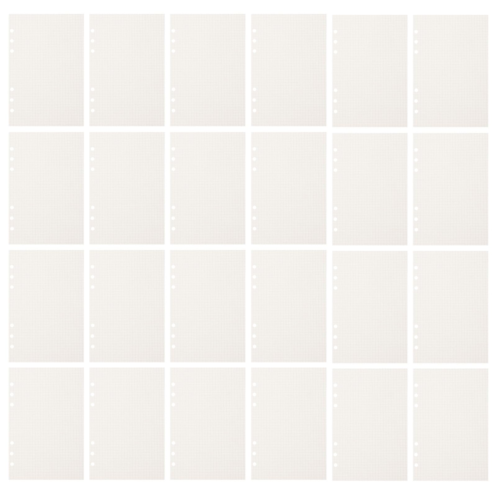 Homoyoyo 225 Pièces Recharge Papier Quadrillé Détachables pour Agenda à Anneaux Inserts de Planner Mensuel pour Organisation de Bureau