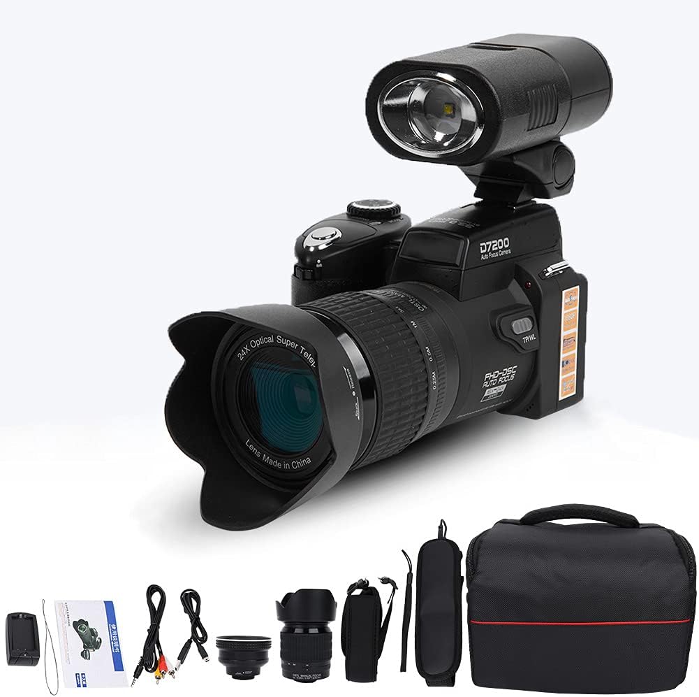 Digital Auto Focus Camera D7200 33MP, with DSLR 0.5X Wide