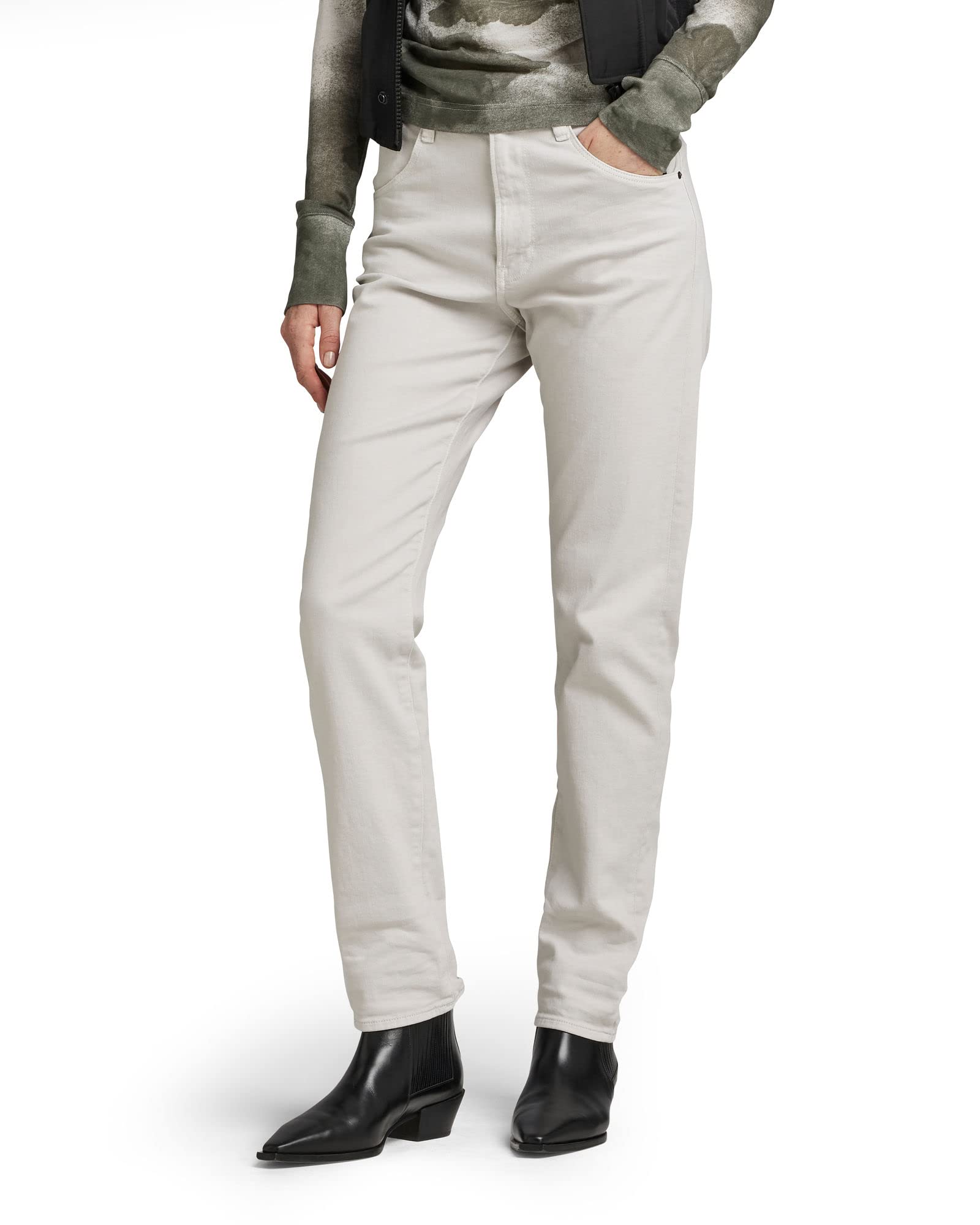 G-Star Women's Virjinya Slim Jeans, Beige (whitebait D21078-C669-1603), 32W / 32L