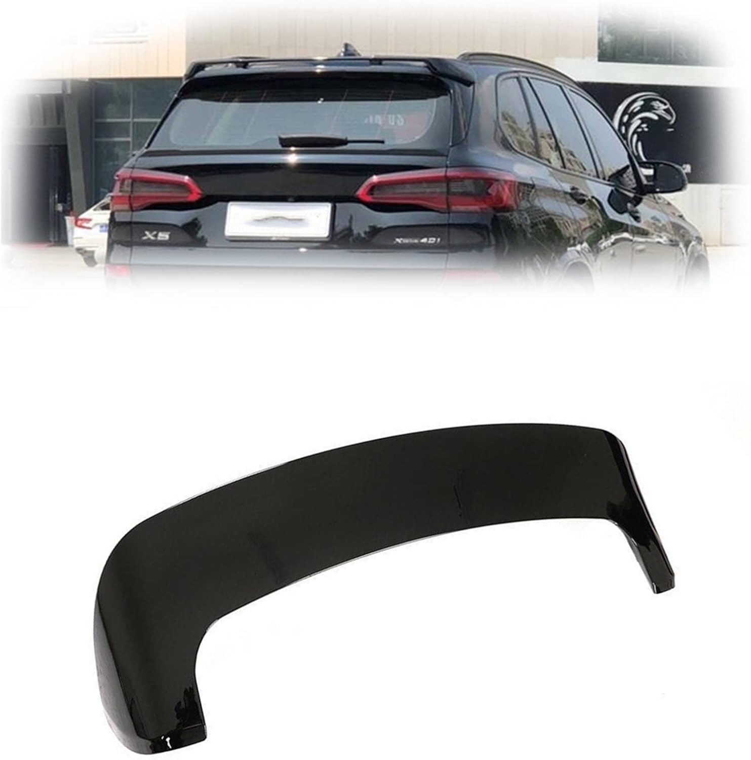 Autospoiler Dakspoiler Vleugel Abs Plastic Auto Tail Gate Window Trim Bovenste Splitter Kofferdeksel Flap Lip Kit Voor Bmw X5 G05 2019-2022