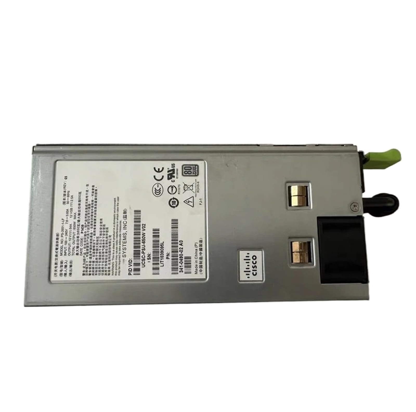 KSZHZYMGX PS-2651-1-LF Power Supply UCSC-PSU-650W V02 341-0490-02