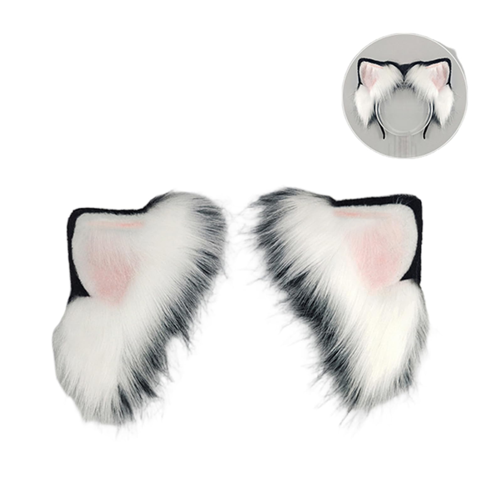 Electric Cats Foxes Ears Hairhoop Headwear Christmas Halloween Cosplay Costume Rechargeable Animal Ears Headband Gift Halloween Cosplay Costume