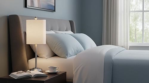 Miniatura 7 de Aspen Creative 31303 Pantalla de lámpara de construcción de araña en forma de tambor contemporáneo (cilindro) en blanco roto con textura, 8 pulgadas