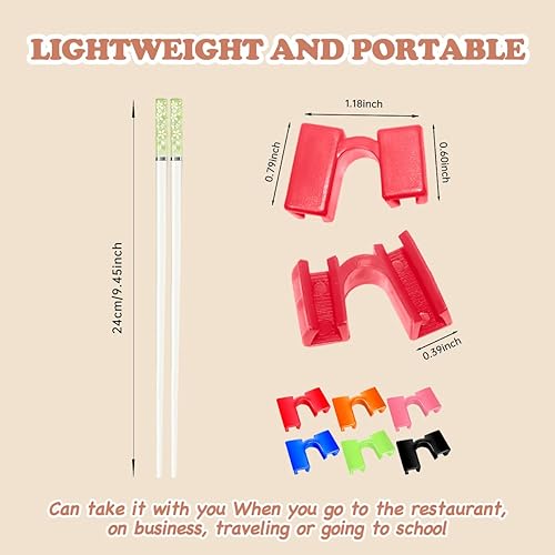 Miniatura 7 de 7 pares de palillos de entrenamiento reutilizables para niños, adultos, entrenadores principiantes y cada estudiante de edad, palillos de práctica