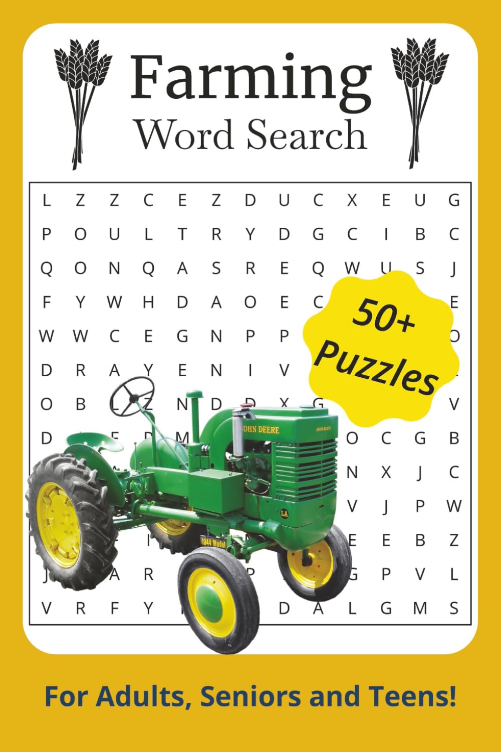 Farming Word Search Puzzle Book: Word Searches with Easy to Read Print about Farming, Agriculture, Plants and more | 6x9 inches | 110 pages | 50+ Puzzles. Gift for Anxiety Relief and Relaxation