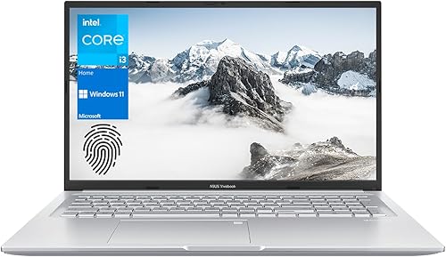 ASUS Portátil Vivobook FHD de 17,3", procesador Intel Core i3-1220P, 24 GB de RAM, SSD de 2 TB, lector FP, HDMI, cámara web, Wi-Fi 6, Windows 11