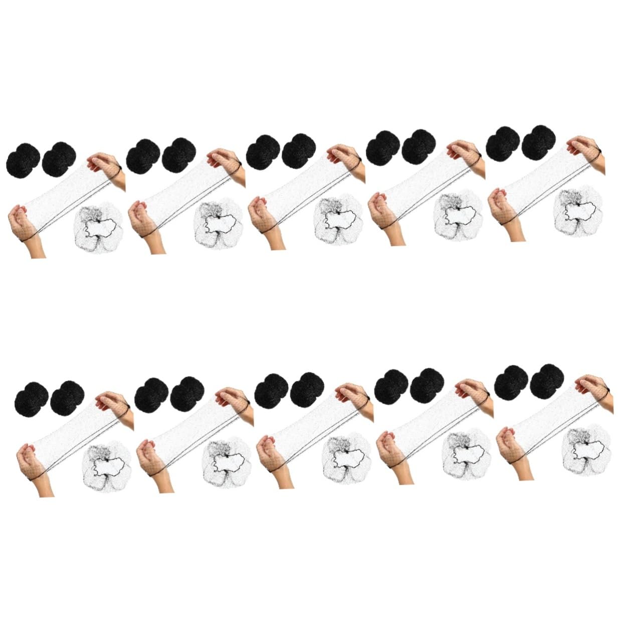 10 Sets Unsichtbare Haarnetze Mit Elastischem Rand Haarnetz Mesh Weich Bequem Für Den Tag 100 Stück * 10