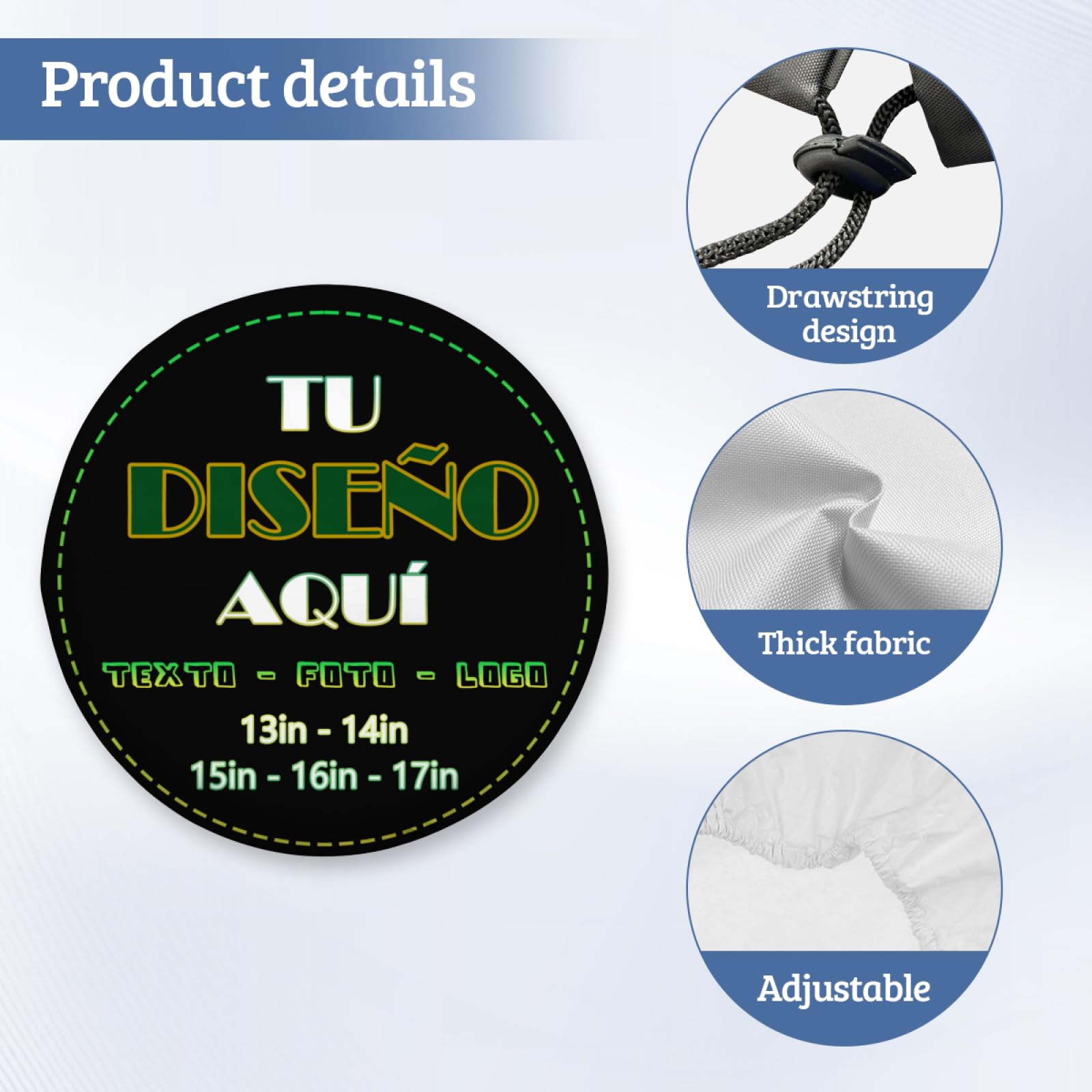 Funda Rueda Repuesto Personalizados agregue su Foto/Logo/Texto Funda de Rueda 4x4 Personalizada de Repuesto Impermeables, a Prueba de Polvo para remolques campistas,RV,SUV