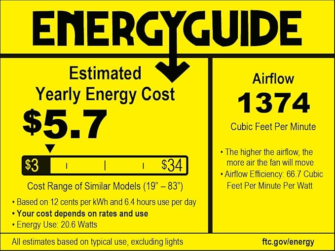 Ventilador de Techo 23" Con Luz LED y Control Remoto 110V miniatura 5