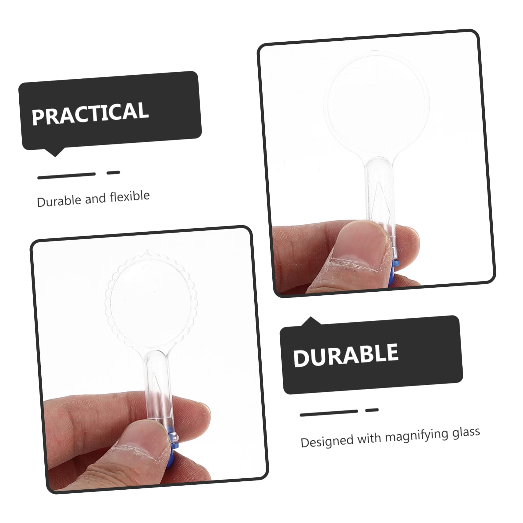 SHINEOFI 5 Juegos Enhebrador De Aguja De Lupa Talón Automático Luces Enhebradores Vara Light Craft Enhebrador De Tejer Enhebrador De Agujas Para Uso Doméstico Alambre De Acero 10 Piezas X 5