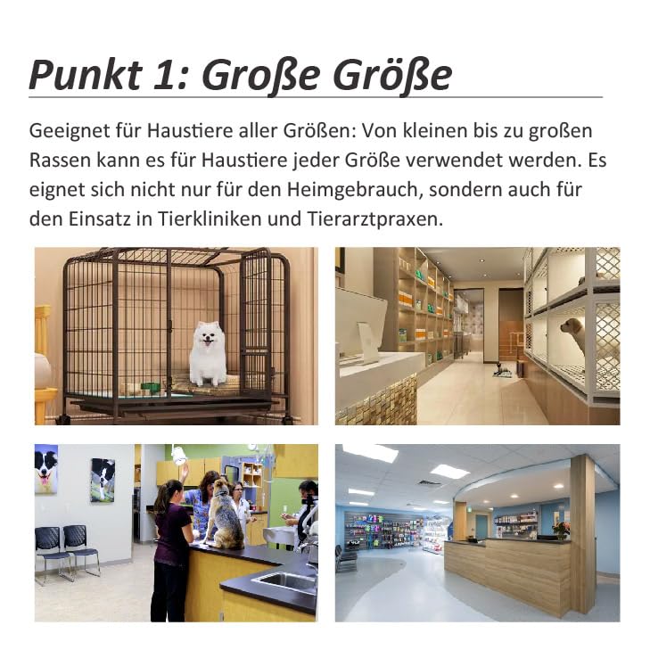 Kurflo Tierwaage für große Hunde, Digitale für Hunde & Katzen, Tierwaage mit großer Plattform bis 100 kg, für Welpen, erwachsene Tiere & Veterinärgebrauch, in Schwarz (80x50 cm)