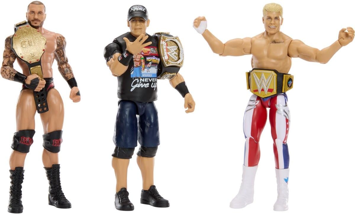 WWE John Cena Main Event Series Champions 2026 Action Figure with Title Belt, 6-inches