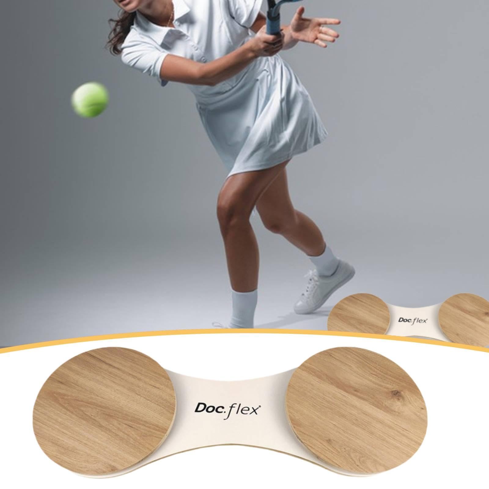 Entrenamiento de Tenis con Tabla de Equilibrio, Ejercicio de Fitness Profesional para Una