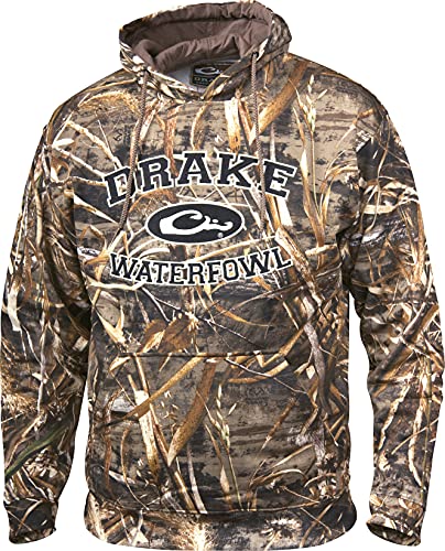 in budget affordable Collegiate Max 5 Embroidered Drake Waterfowl Sweatshirt with Ribbed Cuffs and Drawstring Hood (Max-5…