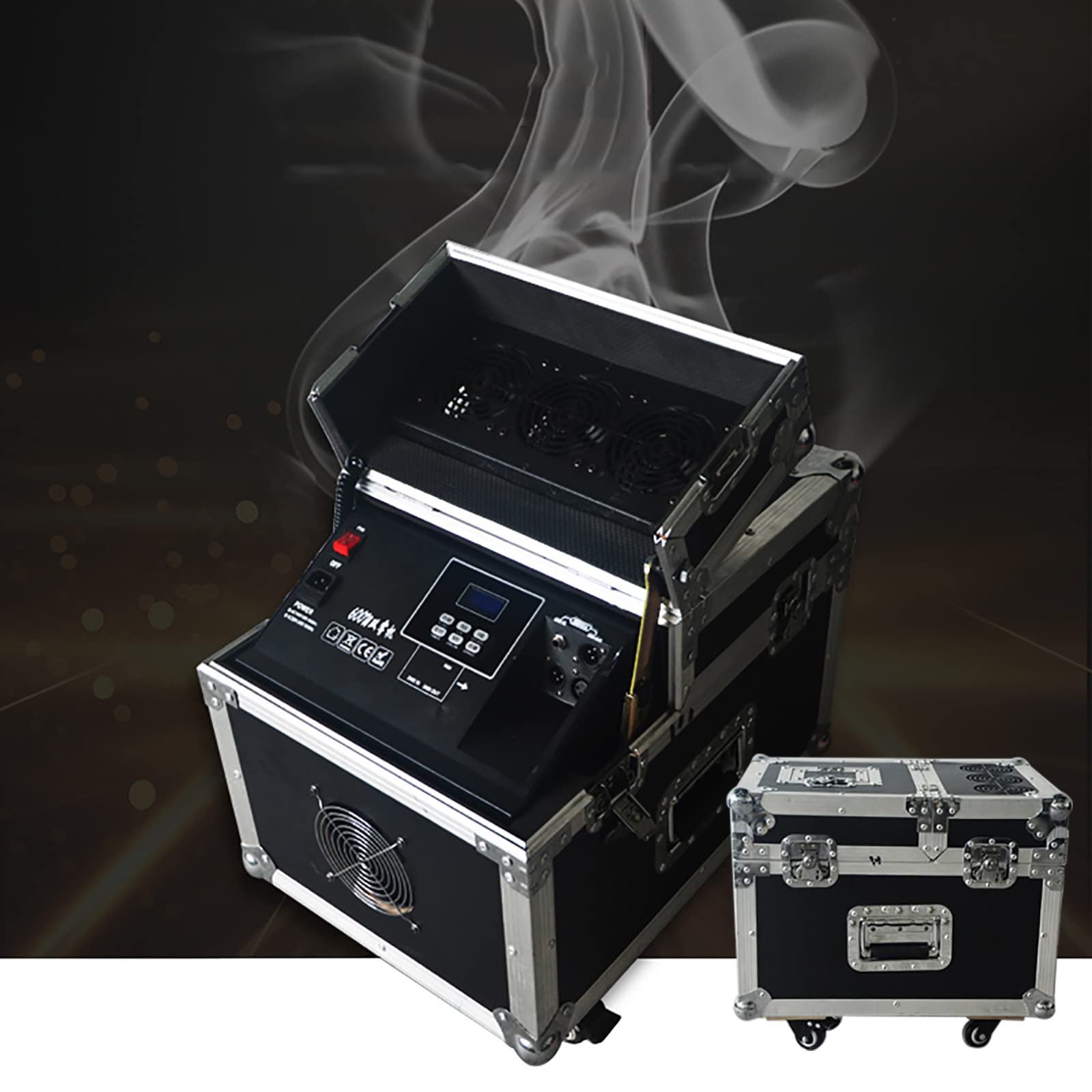 Maszyna do mgły, przenośna maszyna przeciwmgielna sterowana DMX 600 W z walizką lotniczą na wesela i imprezy, idealna na imprezy i produkcje sceniczne