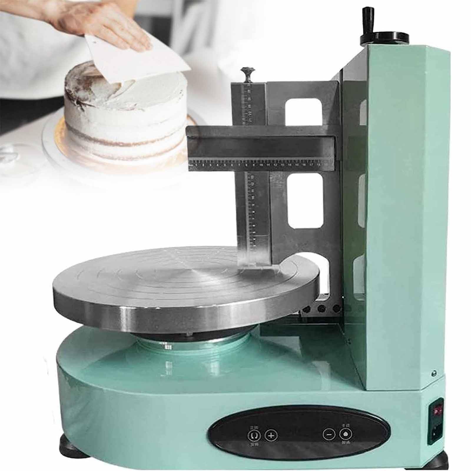 PixCy Réglable Gâteau Grattoir Crème Spatule Outil De Cuisson Edges Lisseur Machine Glaçage Gâteau d'anniversaire Semi-Automatique D'épandeur Décoration Crème Niveleur,Green