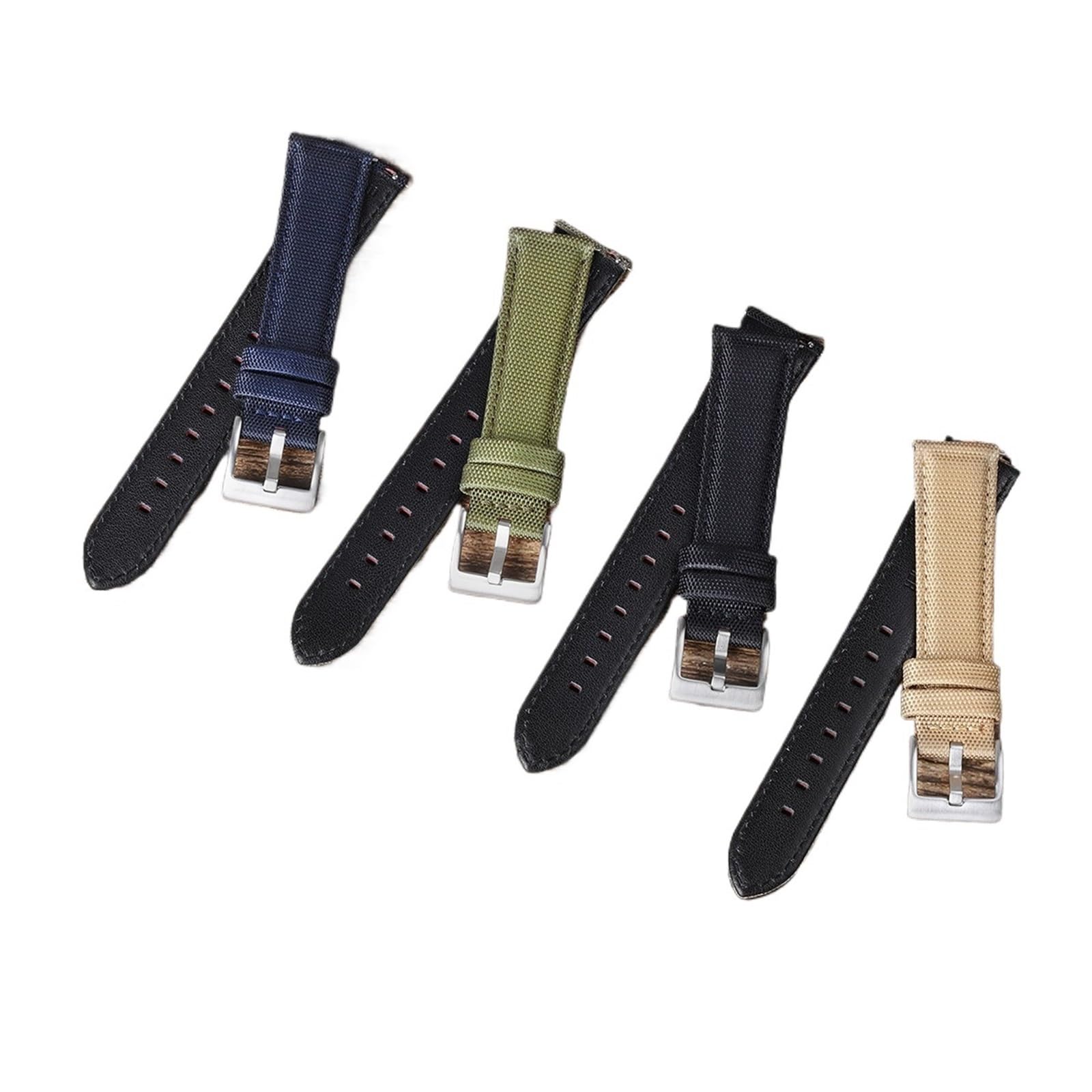 HuanJ Cinturino in vera pelle, cinturino in nylon, cinturino a sgancio rapido