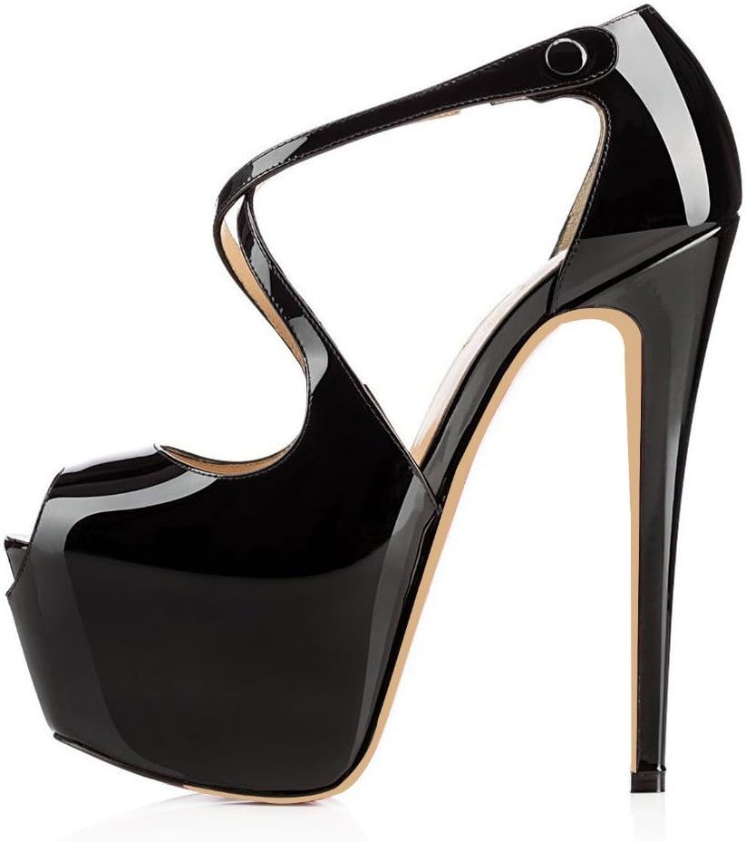 Elashe Plate-Forme Talons Pour Femmes Talons Hauts Sandales à