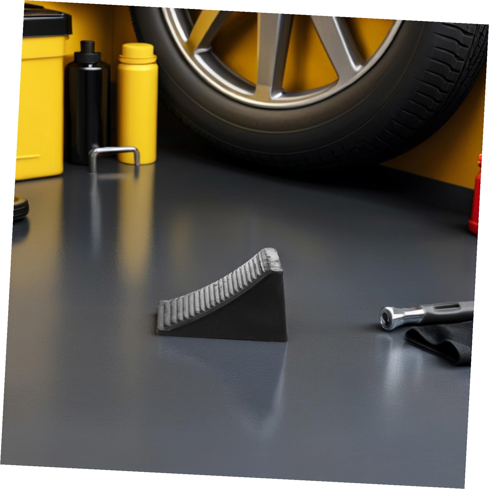 Radkeile mit Solidem Keildesign 2 Stück für Wohnmobile und aus Gummi Stabile Radstabilisatoren Schwarz als Camping Zubehör und Fahrzeugunterlage