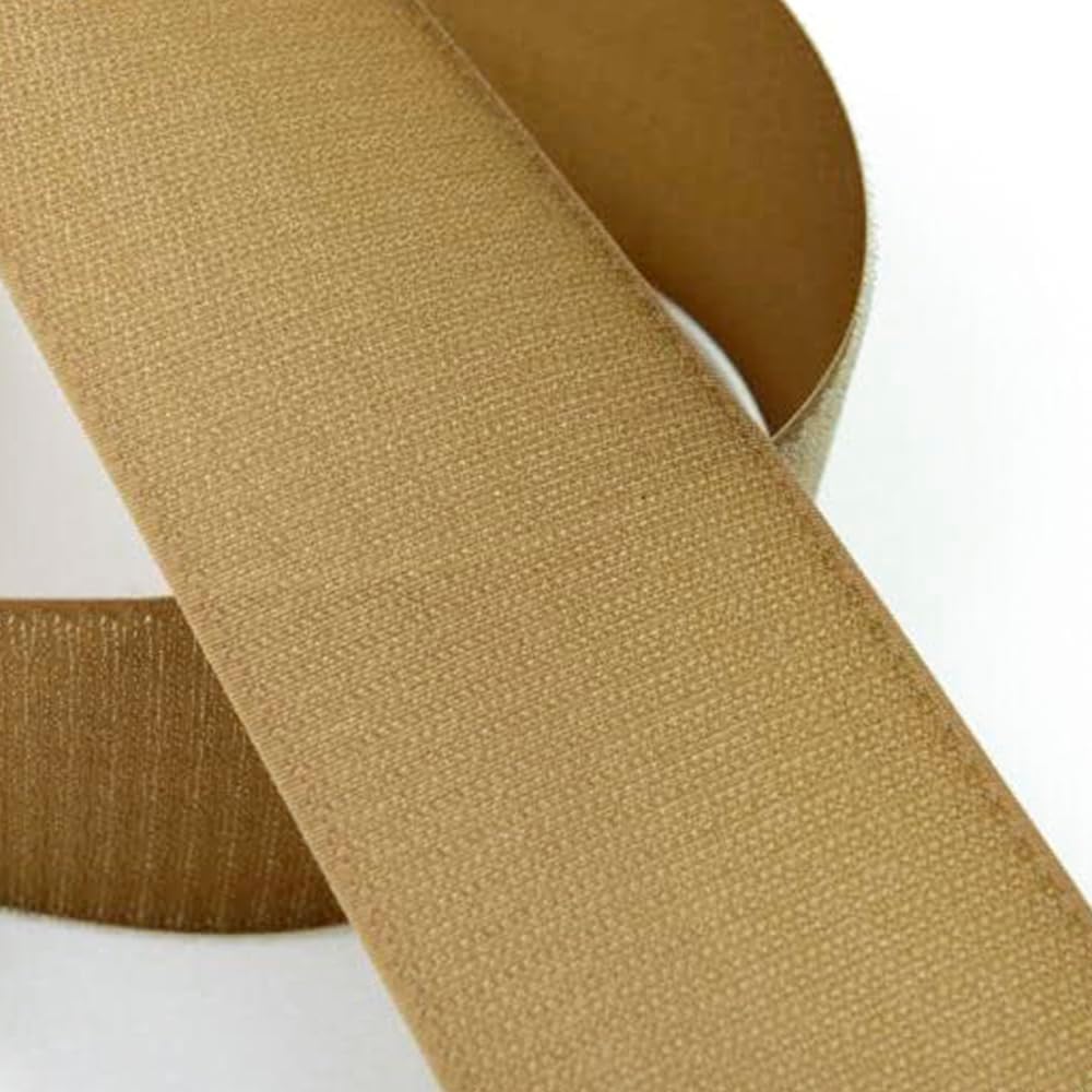2 inch Wide Beige Sew on Hook and Loop Tape Non-Adhesive 1 Yd Length Tan Nylon Hook Loop Tape Fabric Fastener Set for Military Form Bags Clothes Shoes Backpacks DIY Craft