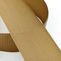 Vista 4 de Cinta de velcro para coser de 2 pulgadas de ancho, color beige, no adhesiva, 1 yarda de longitud, cinta de nailon color tostado, juego