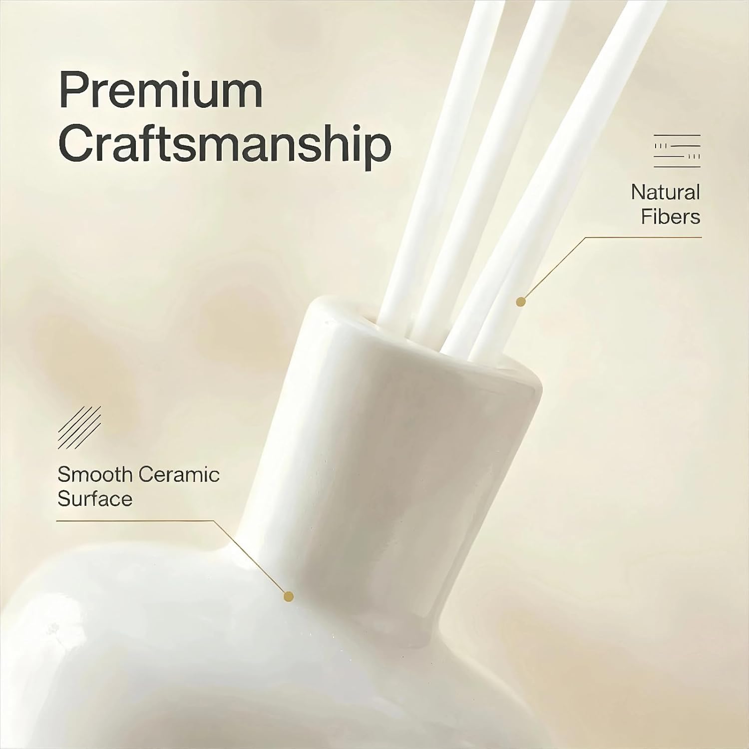 Reed Diffuser Set-Gardenia-Strong Scent, Long-Lasting Evaporation with Natural Reed Sticks & Essential Oils, Elegant Fragrance for Bathroom Bedroom Office Decor Air Fresh-Ideal Gifts - Image 7