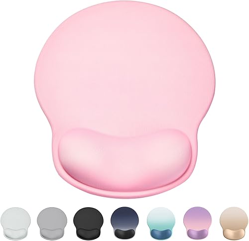 Alfombrilla ergonómica para mouse con soporte de muñeca, cómodo reposamuñecas, alivia el dolor de muñeca, alfombrilla de mouse de gel con base de