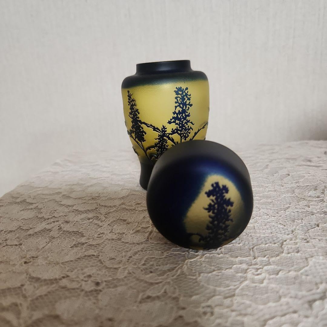 ガレ風　茶碗　小鉢　被せガラス　レトロ 時代 カットガラス 向付 小鉢 1客 明治～大正期(1910年)頃