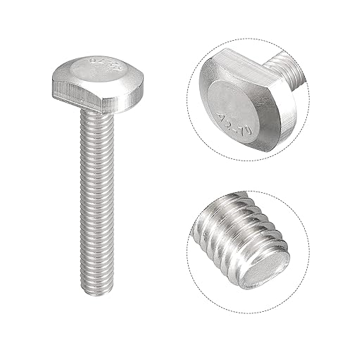 Miniatura 22 de uxcell Pernos de ranura en T, 20 piezas M5x16mm ranura en T Pernos deslizantes Pernos deslizantes 304 Tornillos en forma de T de acero inoxidable