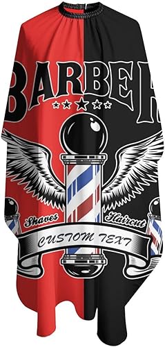 Miniatura 3 de Capa de peluquería personalizada, capa de peluquería personalizada, añade tu foto, texto, logotipo, capa de peluquería roja personalizada para