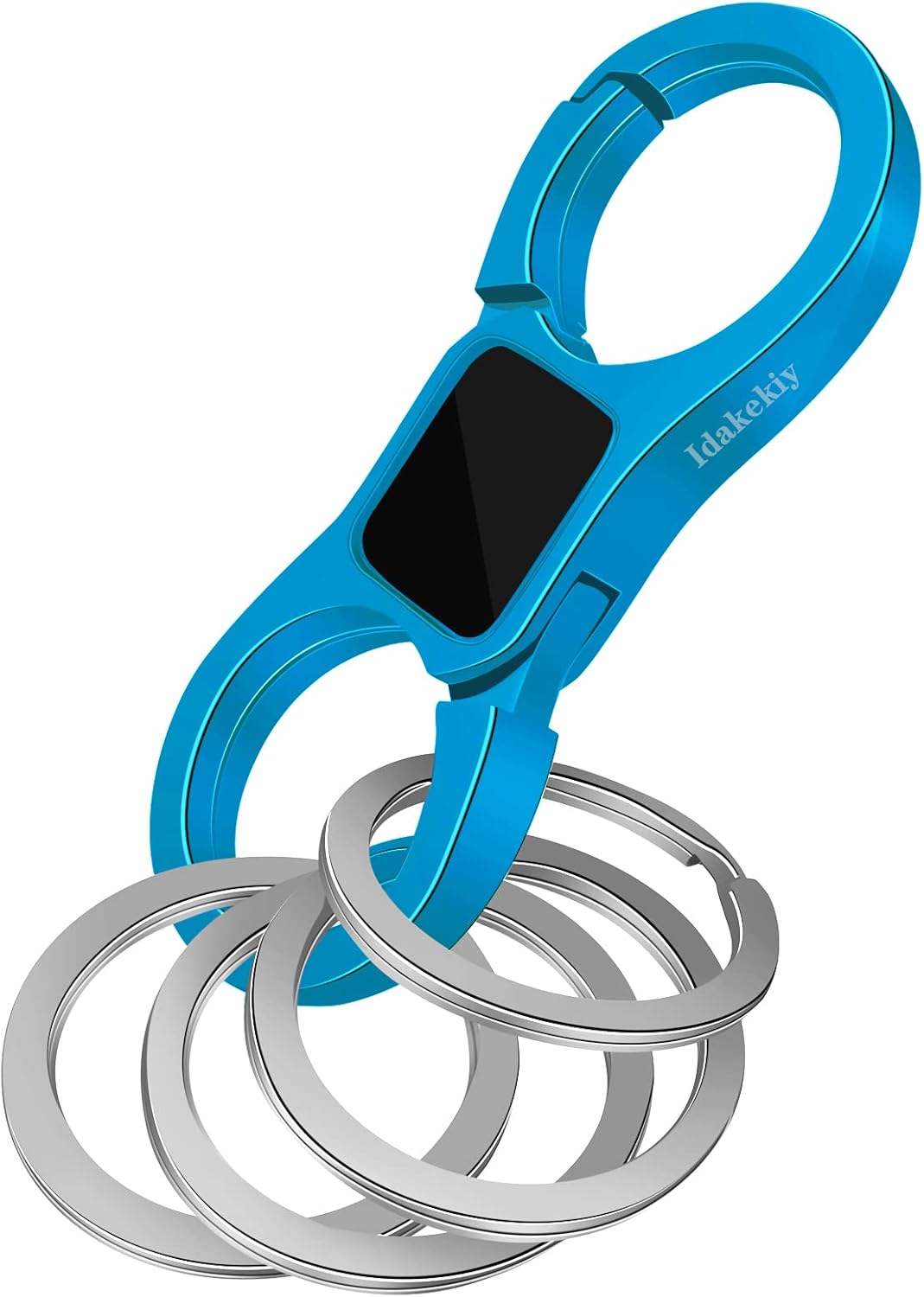 Idakekiy Key Chain Quick Release Spring with 4 Key Rings Heavy Duty Car Keychain Organizer for Men and Women