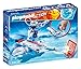 Playmobil Fire & Action- Action Playmobil Figura Robot con Nave Lanzadera de Hielo Juegos de construcción, Multicolor (6833)
