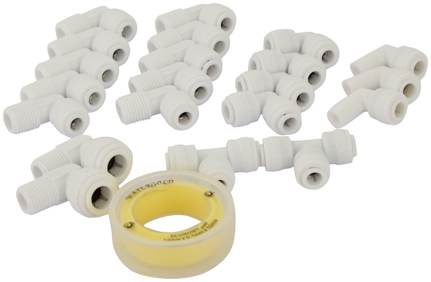 Connectors Pack for RO UV UF Pipes Tubes Water Filters Purifiers(White)
