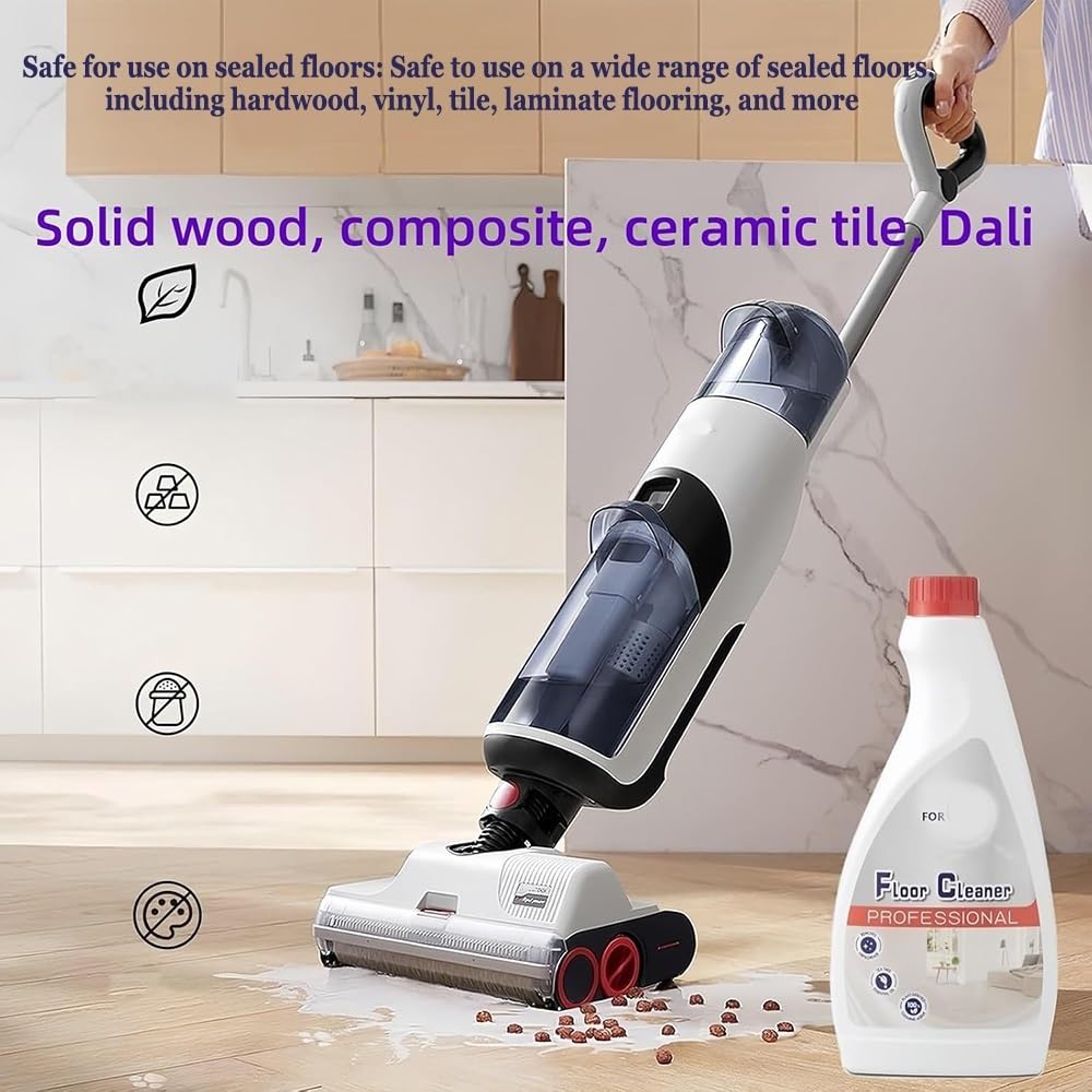 Solution de nettoyage des sols 480ML. Compatible avec Roborock S7 MaxV Ultra/S7 MAXV /S7 MAXV Plus/S7 PRO Ultra/Dyad/S8 Pro Ultra. Pièces détachées de l'aspirateur Convient à tous les aspirateurs ro