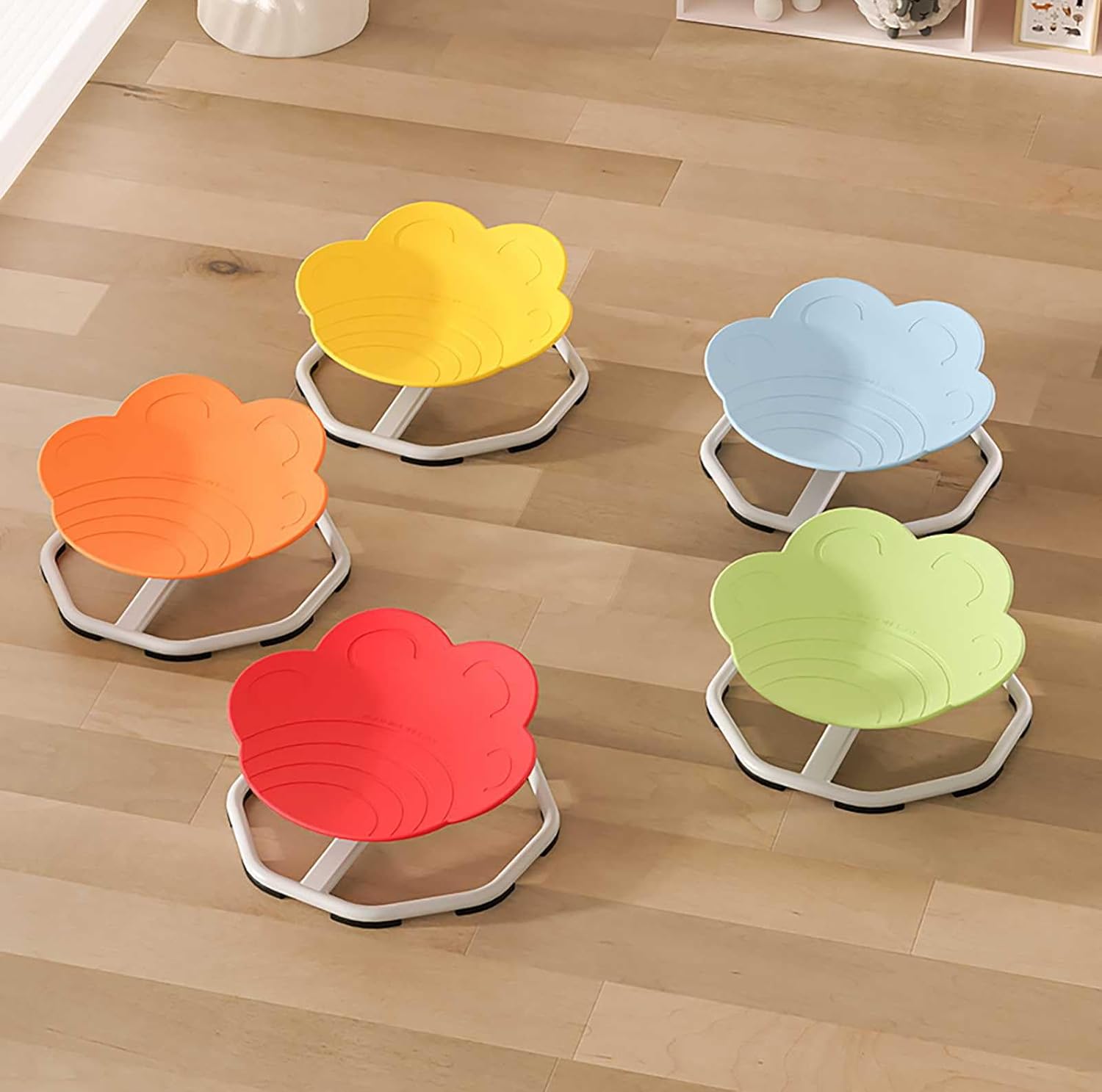 Autism Kids Swivel Chair - Sensory Spinning Chair, Metal Base, 100kg Load Capacity, Vestibular Training, Sit and Spin, Body Coordination